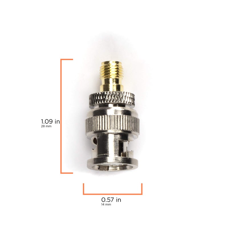 THE CIMPLE CO Gold SMA Female to BNC Male Adapter - 1 Pack Coupler - Male to Female Coaxial (RF) Connector, Compatible with RF, SDI, HD-SDI, CCTGV, Camera - Image 4